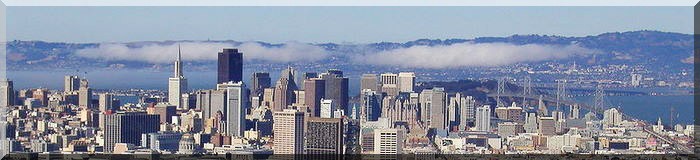San Francisco von den Twin Peaks aus gesehen 