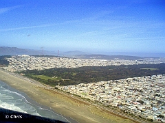 Die Golden Gate Bridge beim Rundflug über SFO