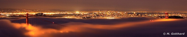 Die Golden Gate Bridge bei Nacht
