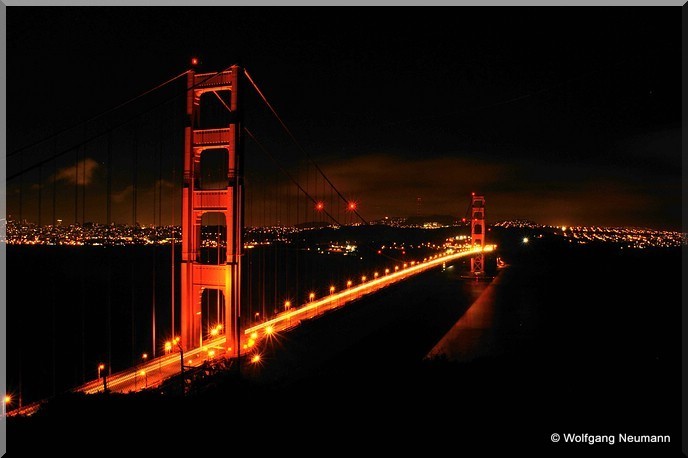 golden gate bridge bei nacht