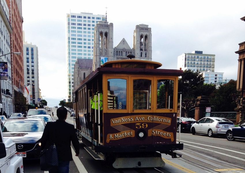 Cable Car in, San Francisco, Hyde-Street