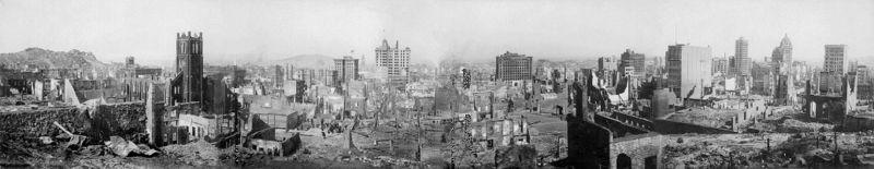 Nach dem starken Erdbeben am 18.04.1906 in San Francisco