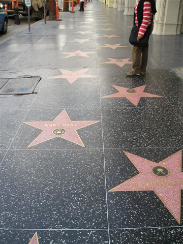 The Walk of Fame in Hollywood 