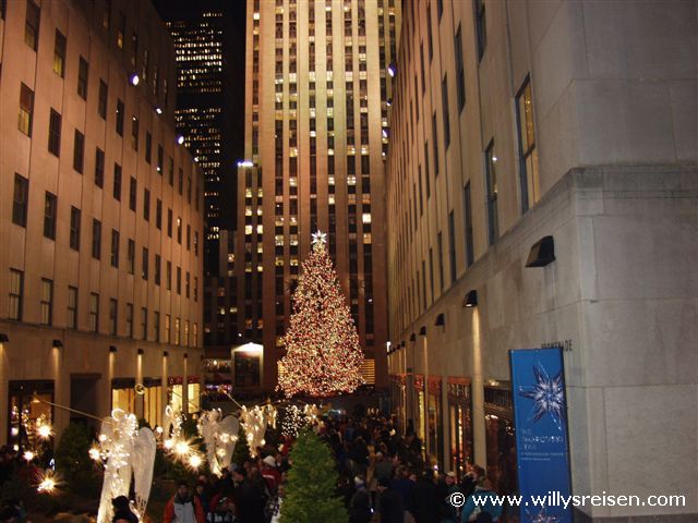 Der Weihnachtsbaum am Rockefeller Center in New York City