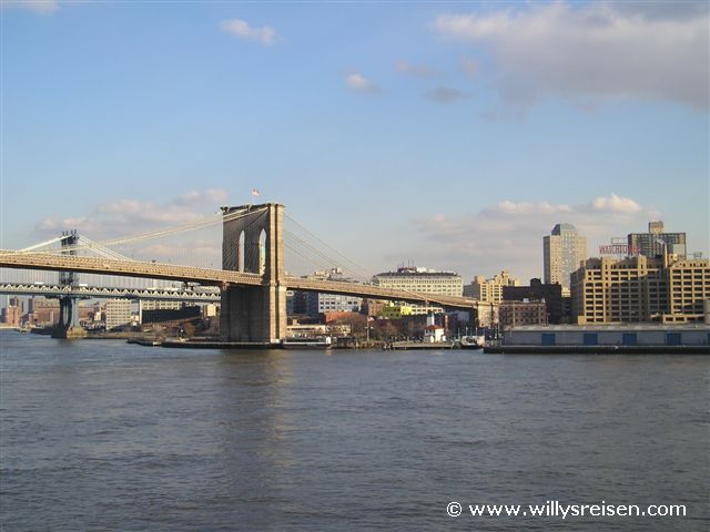 Die Brooklyn Bridge in New York City 