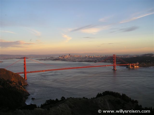 Die Golden Gate Bridge in San Francisco 